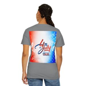 Patch Color Design for 4th of July - Unisex Garment-Dyed T-shirt - Image 86
