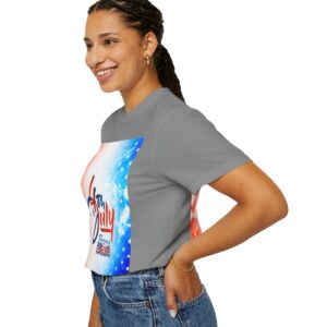 Patch Color Design for 4th of July - Unisex Garment-Dyed T-shirt - Image 87