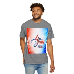 Patch Color Design for 4th of July - Unisex Garment-Dyed T-shirt - Image 89