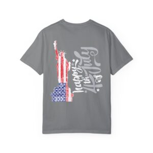 Dark Themed - Statue of Liberty 4th of July Unisex Garment - Dyed T-shirt - Image 29