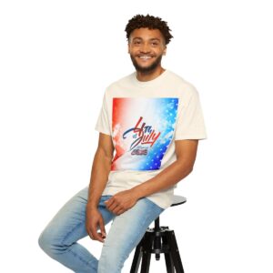 Patch Color Design for 4th of July - Unisex Garment-Dyed T-shirt - Image 27