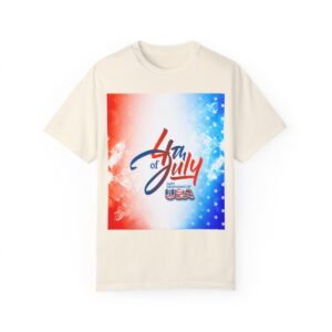 Patch Color Design for 4th of July - Unisex Garment-Dyed T-shirt - Image 28