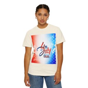 Patch Color Design for 4th of July - Unisex Garment-Dyed T-shirt - Image 33