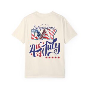 Celebrate in Style with Our Light Color Tee Featuring a Creative 4th of July Design - Unisex Garment-Dyed T-shirt - Image 29