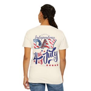 Celebrate in Style with Our Light Color Tee Featuring a Creative 4th of July Design - Unisex Garment-Dyed T-shirt - Image 33