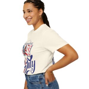 Celebrate in Style with Our Light Color Tee Featuring a Creative 4th of July Design - Unisex Garment-Dyed T-shirt - Image 34
