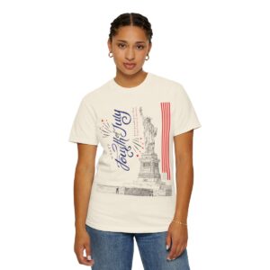 Style with Our Light Color Tee Featuring a Sleek 4th of July Design - Unisex Garment-Dyed T-shirt - Image 32