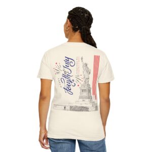 Style with Our Light Color Tee Featuring a Sleek 4th of July Design - Unisex Garment-Dyed T-shirt - Image 33