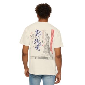 Style with Our Light Color Tee Featuring a Sleek 4th of July Design - Unisex Garment-Dyed T-shirt - Image 37
