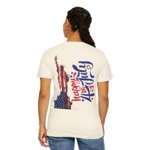 Statue of Liberty Tee for 4th of July - Unisex Garment-Dyed T-shirt - Image 8