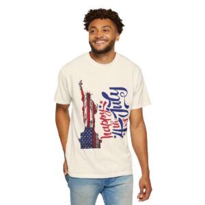 Statue of Liberty Tee for 4th of July - Unisex Garment-Dyed T-shirt - Image 10