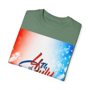 Patch Color Design for 4th of July - Unisex Garment-Dyed T-shirt - Image 121