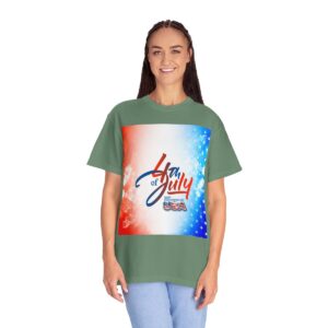 Patch Color Design for 4th of July - Unisex Garment-Dyed T-shirt - Image 123