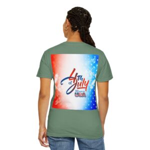 Patch Color Design for 4th of July - Unisex Garment-Dyed T-shirt - Image 125