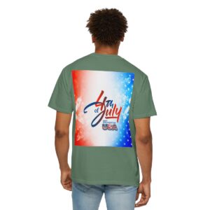 Patch Color Design for 4th of July - Unisex Garment-Dyed T-shirt - Image 129