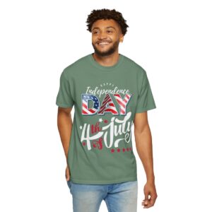 Dark Themed 4th of July Unisex Garment-Dyed T-shirt Featuring a Creative Design - Image 66