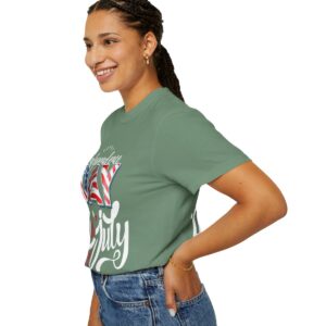 Dark Themed 4th of July Unisex Garment-Dyed T-shirt Featuring a Creative Design - Image 74