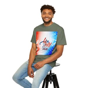 Patch Color Design for 4th of July - Unisex Garment-Dyed T-shirt - Image 105