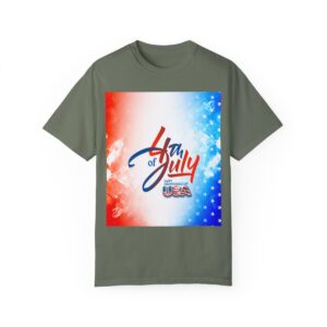 Patch Color Design for 4th of July - Unisex Garment-Dyed T-shirt - Image 106