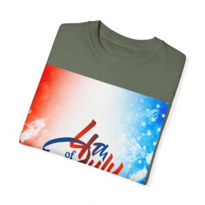 Patch Color Design for 4th of July - Unisex Garment-Dyed T-shirt - Image 108