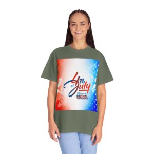 Patch Color Design for 4th of July - Unisex Garment-Dyed T-shirt - Image 110