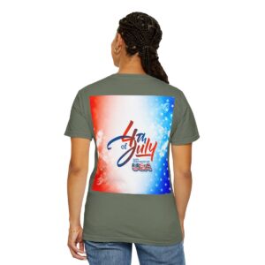Patch Color Design for 4th of July - Unisex Garment-Dyed T-shirt - Image 112