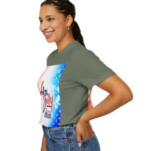 Patch Color Design for 4th of July - Unisex Garment-Dyed T-shirt - Image 113