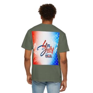 Patch Color Design for 4th of July - Unisex Garment-Dyed T-shirt - Image 116