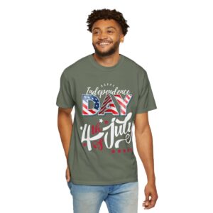 Dark Themed 4th of July Unisex Garment-Dyed T-shirt Featuring a Creative Design - Image 53