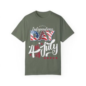 Dark Themed 4th of July Unisex Garment-Dyed T-shirt Featuring a Creative Design - Image 54