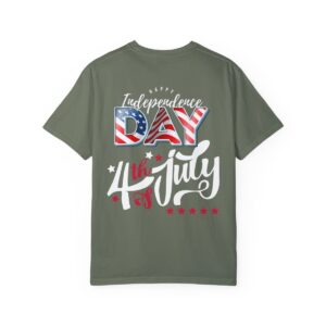 Dark Themed 4th of July Unisex Garment-Dyed T-shirt Featuring a Creative Design - Image 55