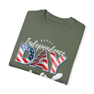 Dark Themed 4th of July Unisex Garment-Dyed T-shirt Featuring a Creative Design - Image 56