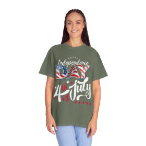 Dark Themed 4th of July Unisex Garment-Dyed T-shirt Featuring a Creative Design - Image 58