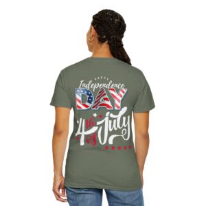 Dark Themed 4th of July Unisex Garment-Dyed T-shirt Featuring a Creative Design - Image 60