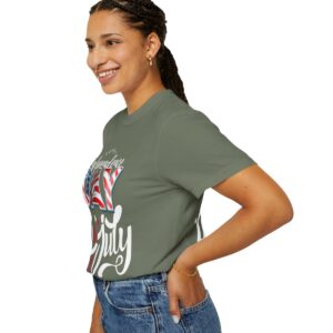 Dark Themed 4th of July Unisex Garment-Dyed T-shirt Featuring a Creative Design - Image 61