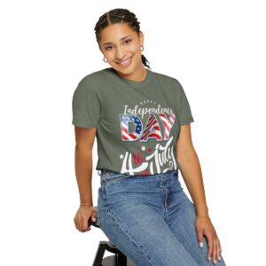 Dark Themed 4th of July Unisex Garment-Dyed T-shirt Featuring a Creative Design - Image 62