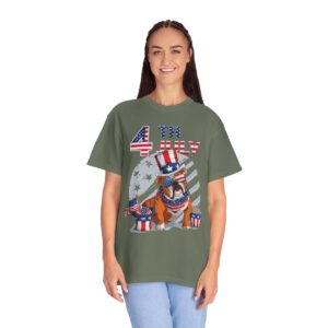 Dog Lovers 4th of July Unisex Garment-Dyed T-shirt - Image 45