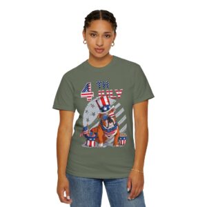 Dog Lovers 4th of July Unisex Garment-Dyed T-shirt - Image 46