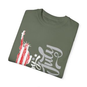 Dark Themed - Statue of Liberty 4th of July Unisex Garment - Dyed T-shirt - Image 56