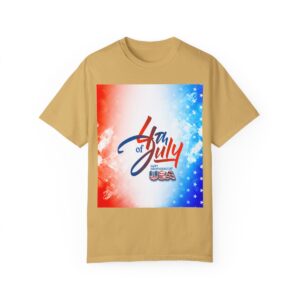 Patch Color Design for 4th of July - Unisex Garment-Dyed T-shirt - Image 41