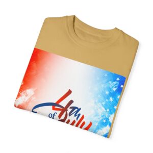 Patch Color Design for 4th of July - Unisex Garment-Dyed T-shirt - Image 43
