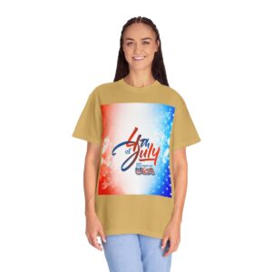 Patch Color Design for 4th of July - Unisex Garment-Dyed T-shirt - Image 45