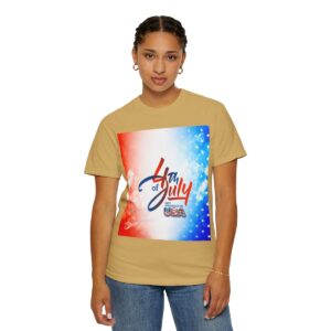 Patch Color Design for 4th of July - Unisex Garment-Dyed T-shirt - Image 46