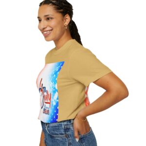 Patch Color Design for 4th of July - Unisex Garment-Dyed T-shirt - Image 48