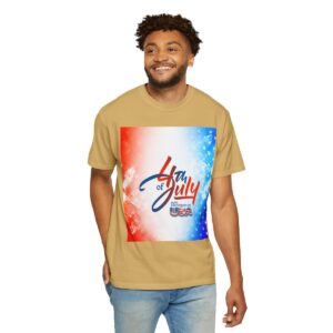 Patch Color Design for 4th of July - Unisex Garment-Dyed T-shirt - Image 50