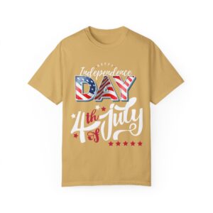Dark Themed 4th of July Unisex Garment-Dyed T-shirt Featuring a Creative Design - Image 15