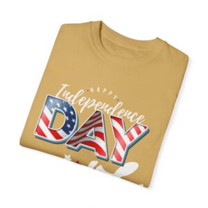 Dark Themed 4th of July Unisex Garment-Dyed T-shirt Featuring a Creative Design - Image 17