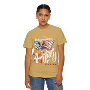 Dark Themed 4th of July Unisex Garment-Dyed T-shirt Featuring a Creative Design - Image 20