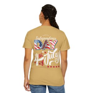 Dark Themed 4th of July Unisex Garment-Dyed T-shirt Featuring a Creative Design - Image 21