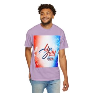 Patch Color Design for 4th of July - Unisex Garment-Dyed T-shirt - Image 193